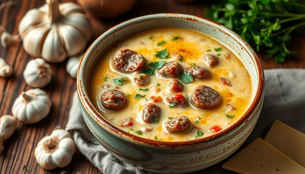 creamy parmesan italian sausage soup