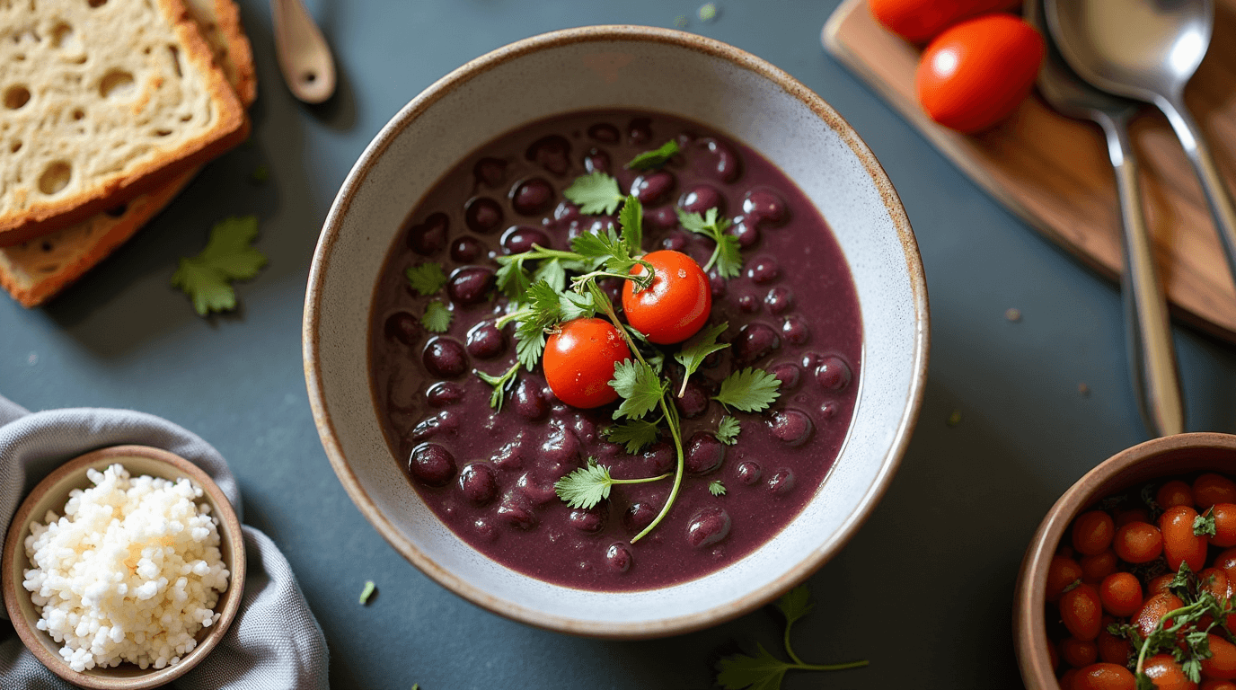 Purple Black Bean Soup