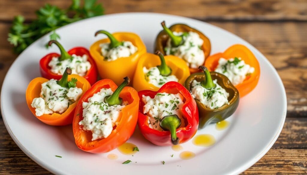 herbed goat cheese stuffed peppers