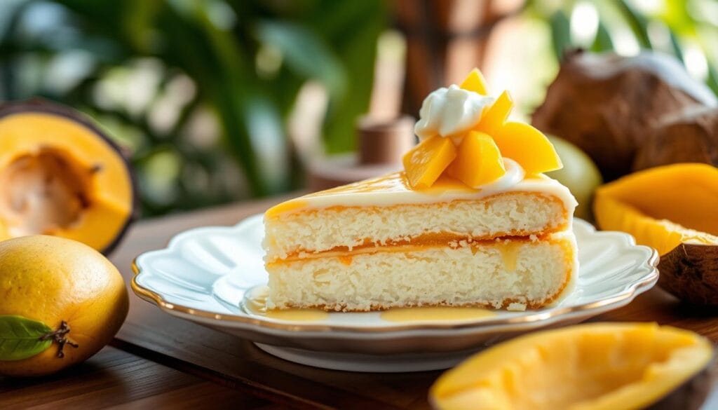 mango tres leches cake