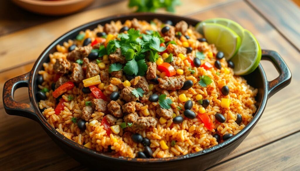 mexican beef and rice skillet