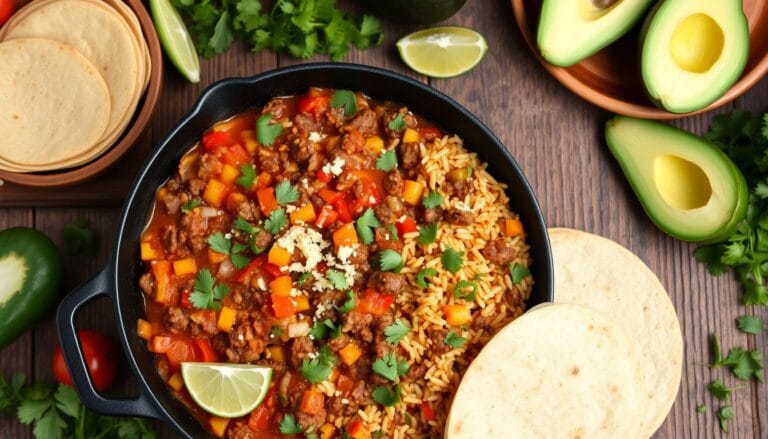 mexican beef and rice skillet