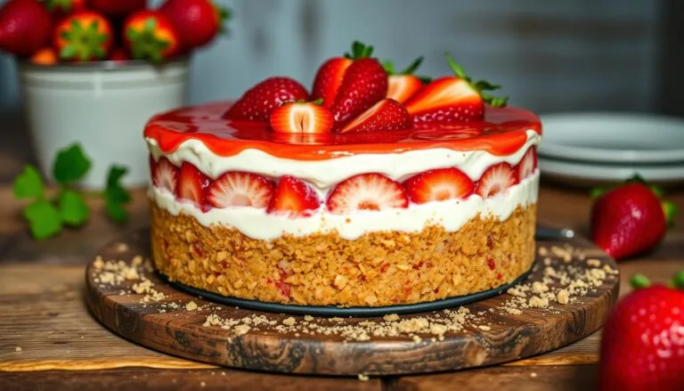 strawberry crunch cheesecake