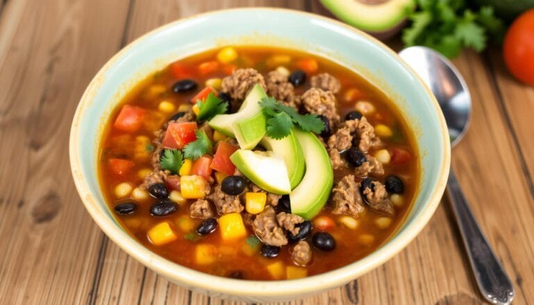 5 ingredient taco soup