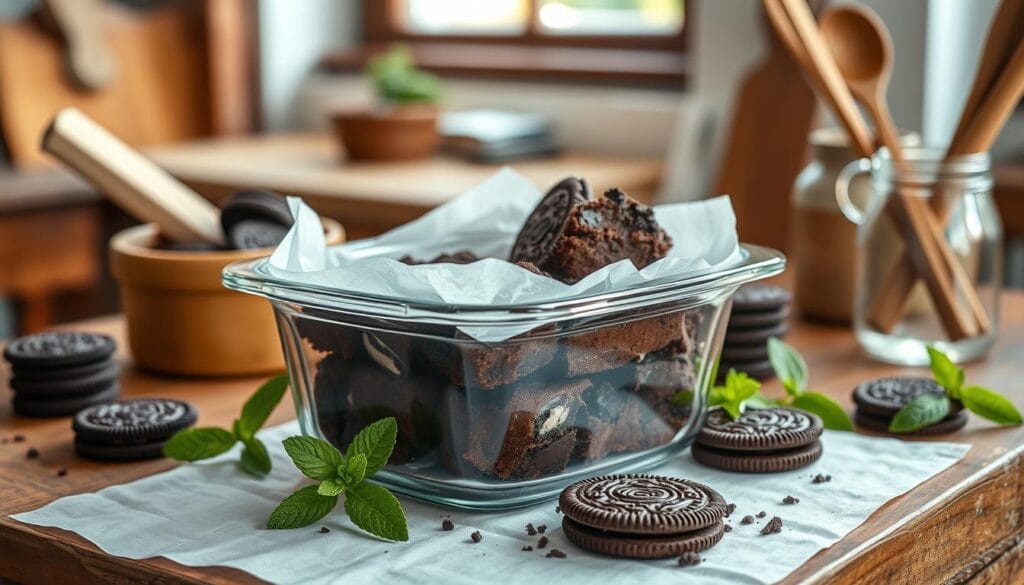 Oreo brownies storage