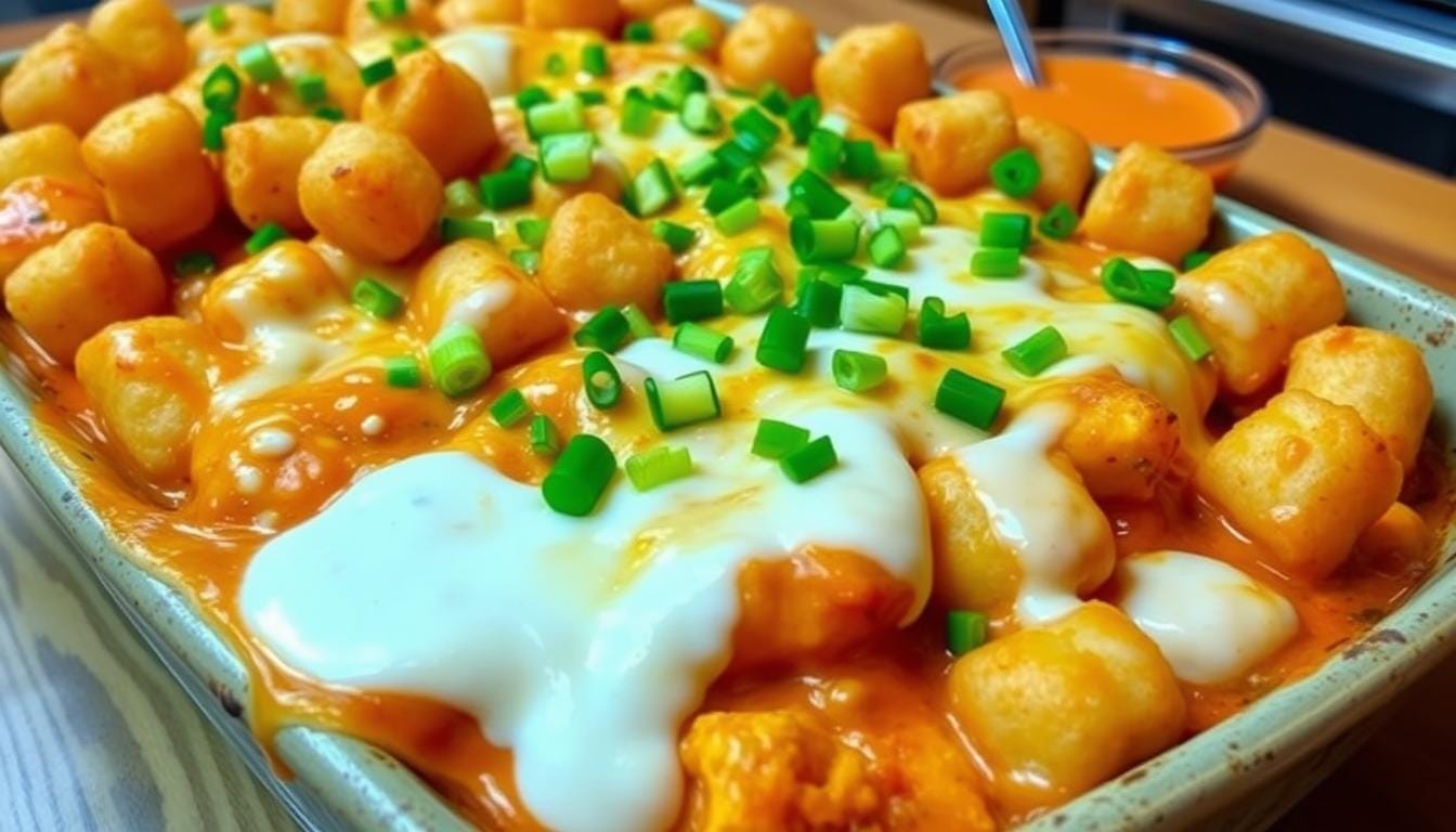 buffalo chicken tater tot casserole