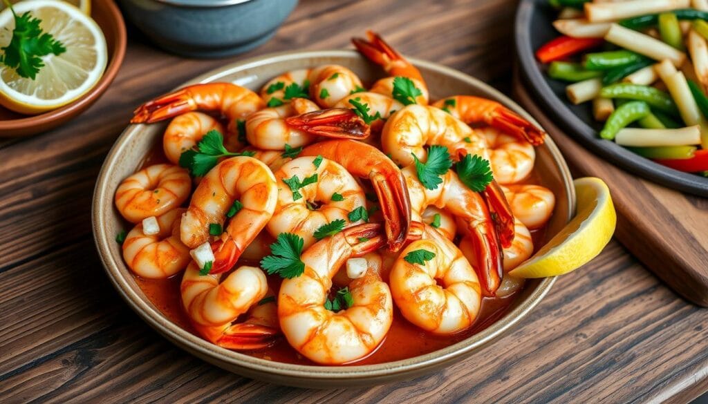 butter-free garlic shrimp