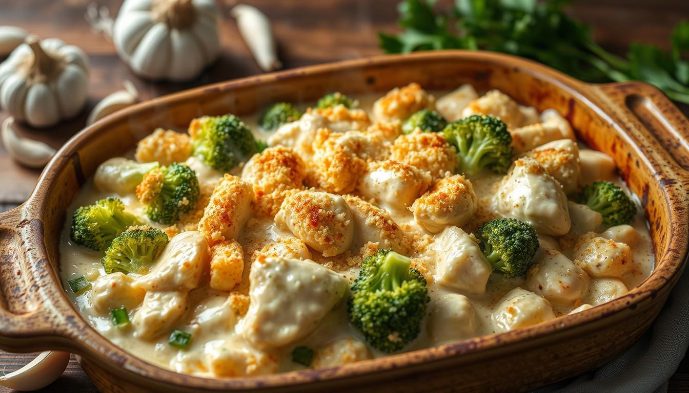 chicken broccoli alfredo bake