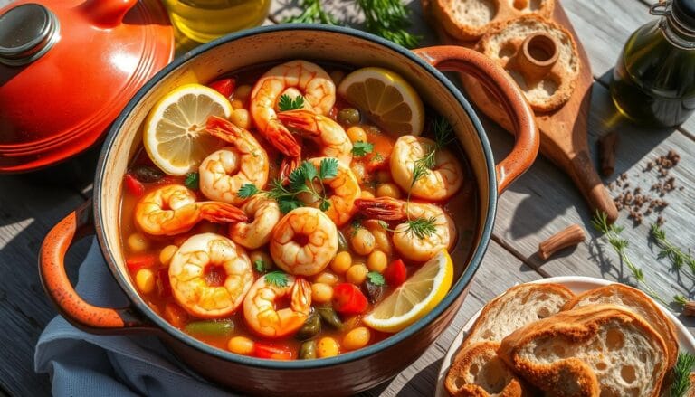 lemony shrimp and bean stew​