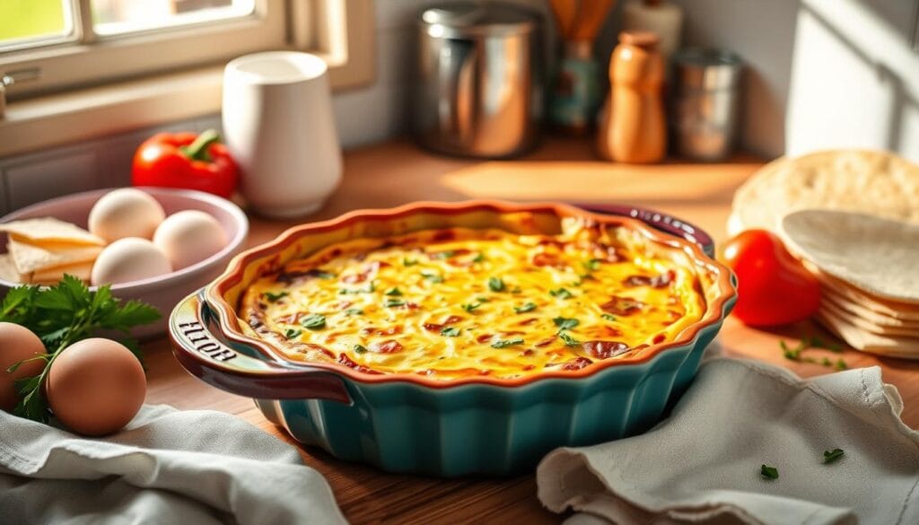 make-ahead breakfast tortilla casserole