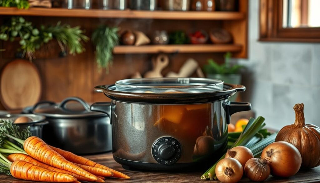 slow cooker bone broth