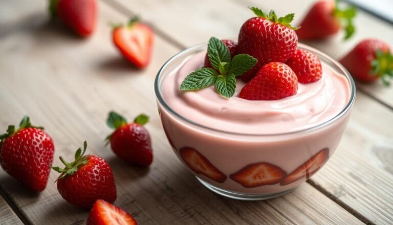 strawberry pudding