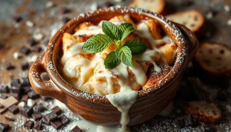 white chocolate bread pudding