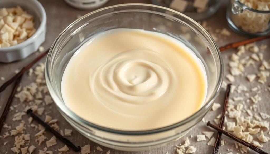 white chocolate custard base