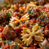 Italian Sausage With Bow Tie Pasta